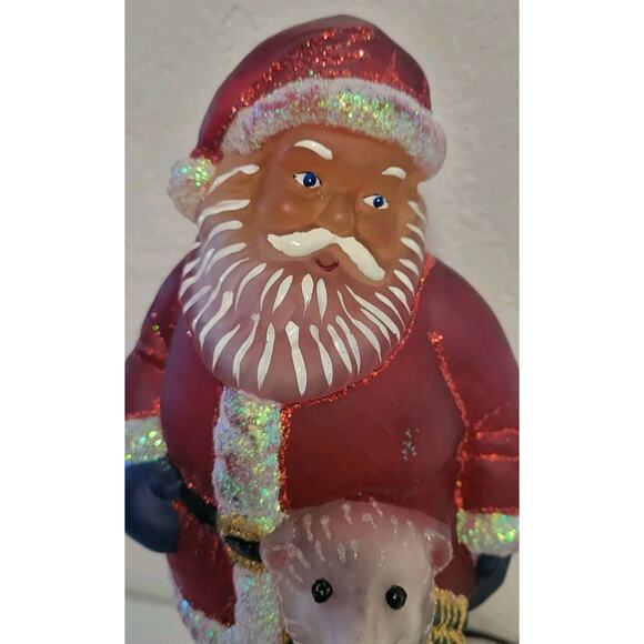 Old World Christmas OWC Merck 2008 Santa’s Helper Light Polar Bear Works - Picture 3 of 11